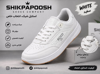 کتونی اکو طرح چرم ecco سفید